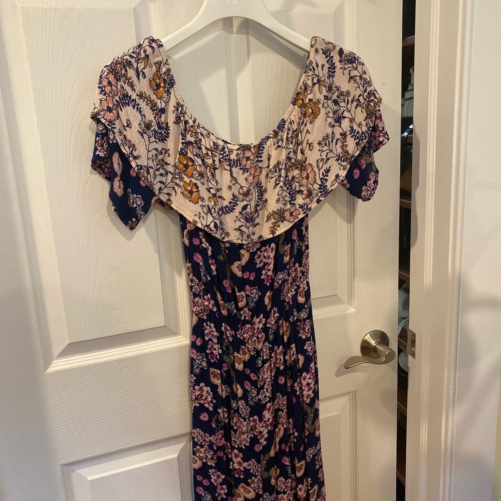 Off shoulder floral jumper